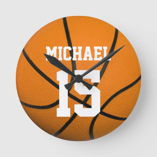 Horloge Ronde Basketball Votre nom Personnalisable