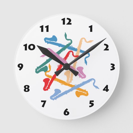 Horloge Ronde Basse colorée Clarinet (Recto)