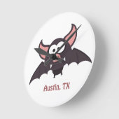 Horloge Ronde Bat - Austin, Texas (Angle)