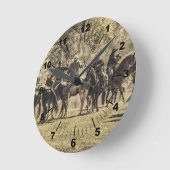 Horloge Ronde Bataille de Sabre (Angle)