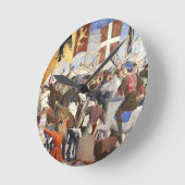 Horloge Ronde BATAILLE D'HÉRACLIE par Piero Della Francesca (Angle)