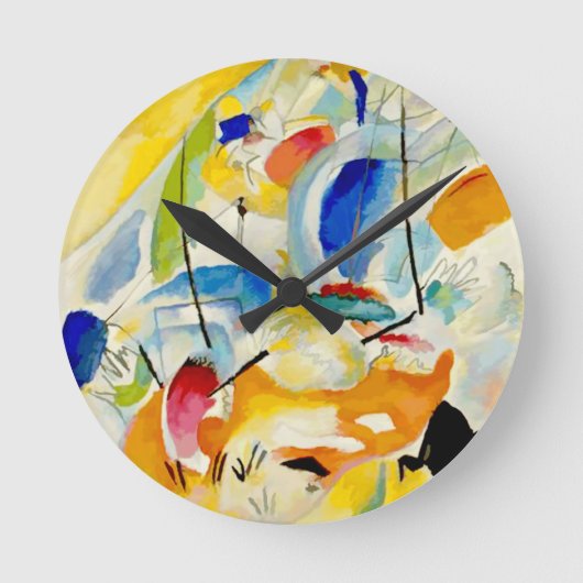Horloge Ronde Bataille navale 1913 de PixDezines Kandinsky (Recto)