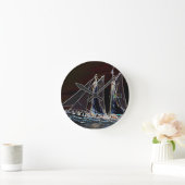Horloge Ronde Bateau à voile - Photo Abstraite (Maison)
