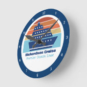Horloge Ronde Bateau de croisière sur mesure Captain Beach (Angle)