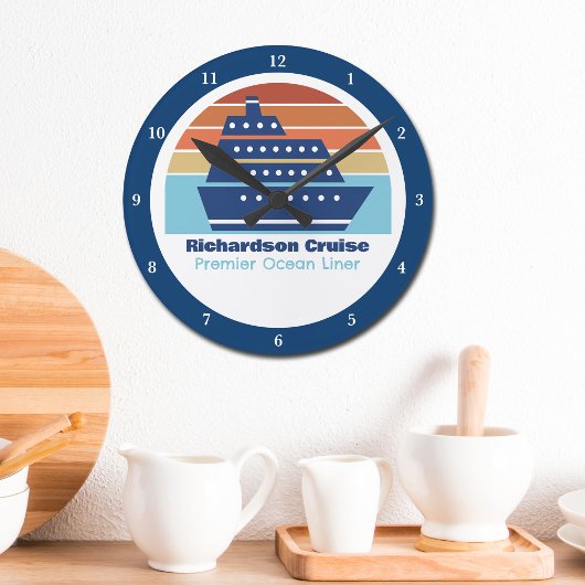 Horloge Ronde Bateau de croisière sur mesure Captain Beach