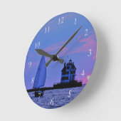 Horloge Ronde Bateau Sunset (Angle)