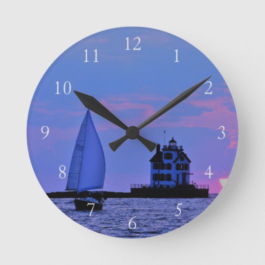 Horloge Ronde Bateau Sunset (Recto)