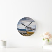Horloge Ronde Bateaux de pêche (Maison)