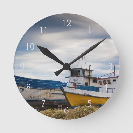 Horloge Ronde Bateaux de pêche (Recto)