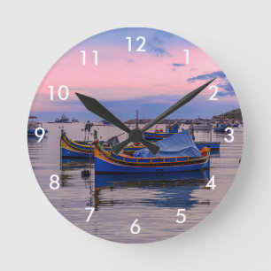 Horloge Ronde Bateaux maltais traditionnels à Marsaxlokk