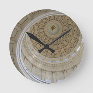 Horloge Ronde Bâtiment de capitol de Rotunda-State, Austin, TX
