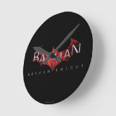 Horloge Ronde Batman Arkham Knight Logo rouge (Angle)