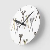 Horloge Ronde Bâtons de crosse (Angle)