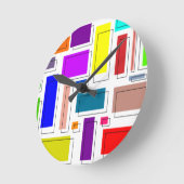 Horloge Ronde Bauhaus Rectangles (Angle)