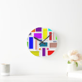 Horloge Ronde Bauhaus Rectangles (Maison)