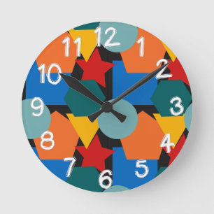 Horloge Ronde Bauhaus Shapes 