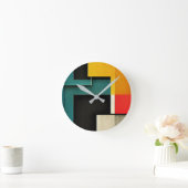 Horloge Ronde Bauhaus style illustré (Maison)