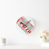 Horloge Ronde bavardage de pizza (Maison)