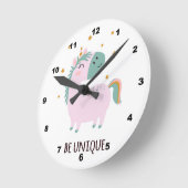 Horloge Ronde Be Unique Unicorn Kid (Angle)