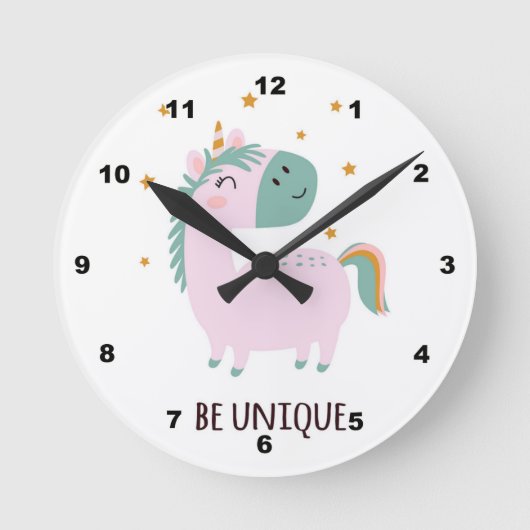Horloge Ronde Be Unique Unicorn Kid (Recto)