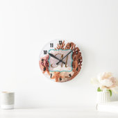 Horloge Ronde Beach Coral Star Fish (Maison)