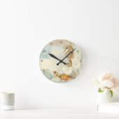 Horloge Ronde Beach Sand Seashore Collage (Maison)