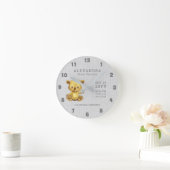 Horloge Ronde Bear Baby Birth Stats Nursery (Maison)