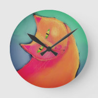 Beau Chat Orange Art Abstrait