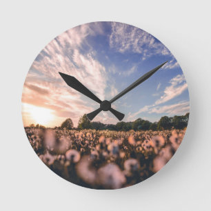 Horloge Ronde beau ciel sur la plaine