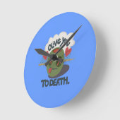 Horloge Ronde Beau Cool J'aime Afrique Art (Angle)