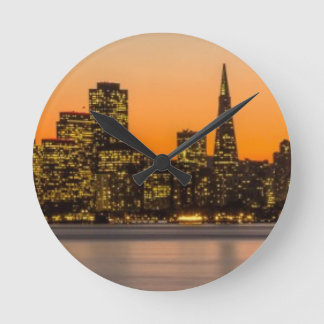 Horloge Ronde Beau coucher de soleil à San Francisco