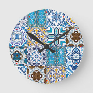 Horloge Ronde 🤩 Beau mélange d'Azulejos