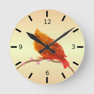 Horloge Ronde Beau Oiseau