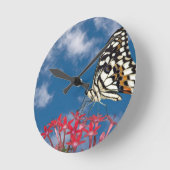 Horloge Ronde Beau Papillon (Angle)