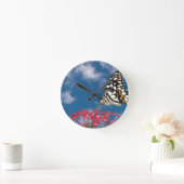 Horloge Ronde Beau Papillon (Maison)