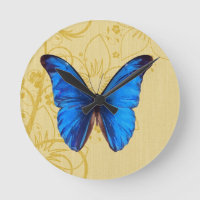Beau papillon bleu art Vintage