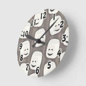 Horloge Ronde Beaucoup de Marshmallows Motif (Angle)