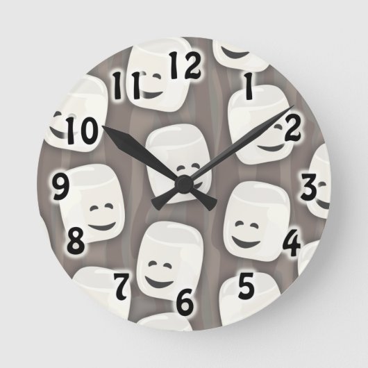 Horloge Ronde Beaucoup de Marshmallows Motif (Recto)