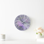 Horloge Ronde Beauté étonnante Fleur d'art Abstrait fractal mode (Maison)