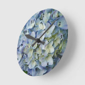 Horloge Ronde Beautiful Blue Hydrangea Flowers (Angle)