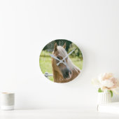 Horloge Ronde Beautiful haflinger horse (Maison)