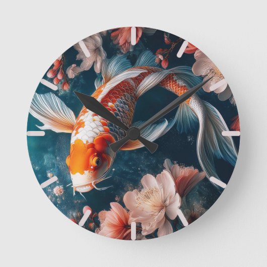 Horloge Ronde Beautiful Koi Fish Clock (Recto)