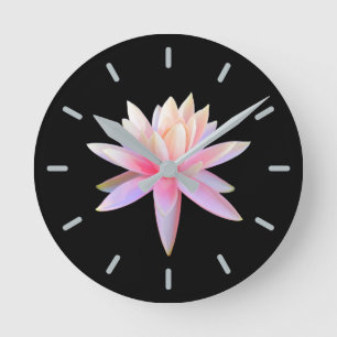 Horloge Ronde Beautiful Lotus