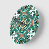 Horloge Ronde 💚 💛 Beaux carreaux marocains (Angle)