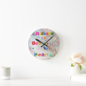 Horloge Ronde Beaux Cœurs (Maison)