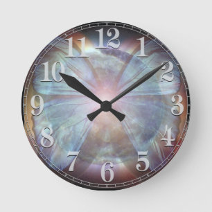 Horloge Ronde Beaux papillons