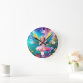 Horloge Ronde Bébé Bébé Ange ailes Art-38424 (Maison)