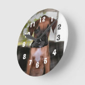 Horloge Ronde Bébé Boxeur (Angle)