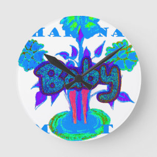 Horloge Ronde Bébé Hakuna Matata gifts.png de scintillement