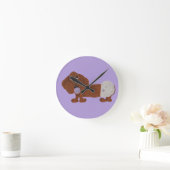 Horloge Ronde Bébé teckel (Maison)